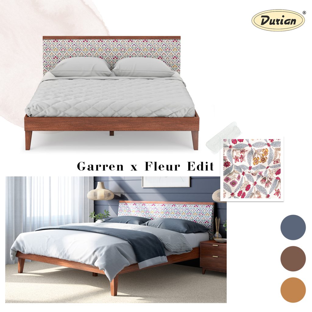 Durian Garren x Fleur Edit Upholstered Bed