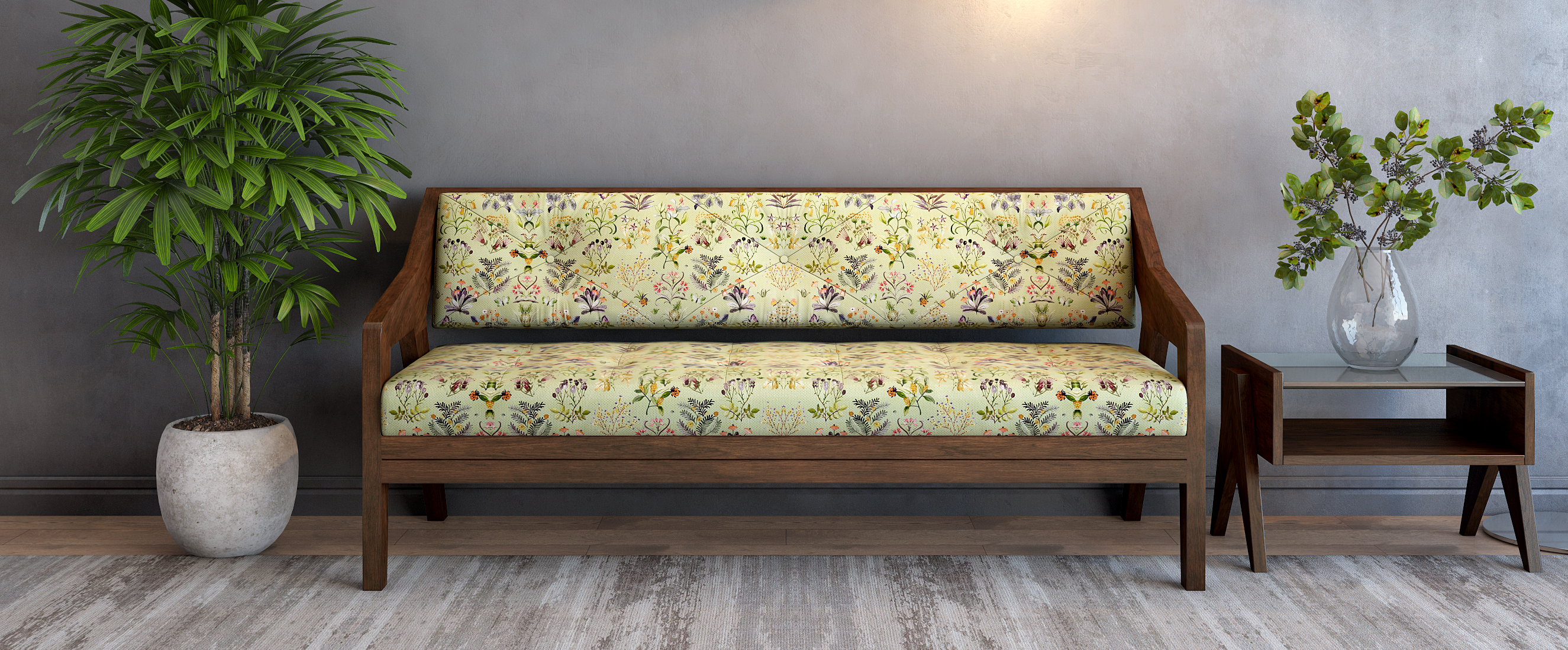 Durian Casper x Fleur Edit 3 Seater Sofa