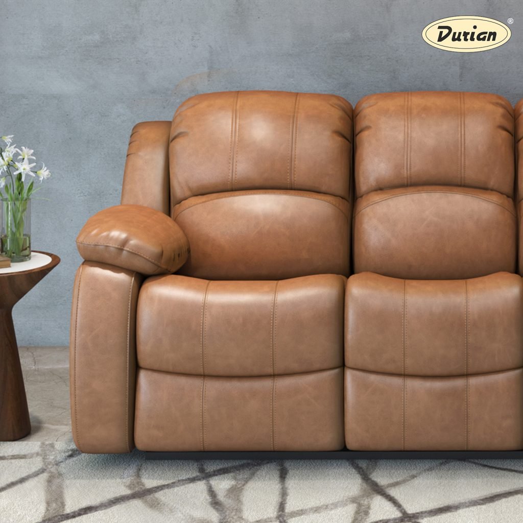 Durian Marco 3 Seater Nappa Aire Leather Manual Recliner