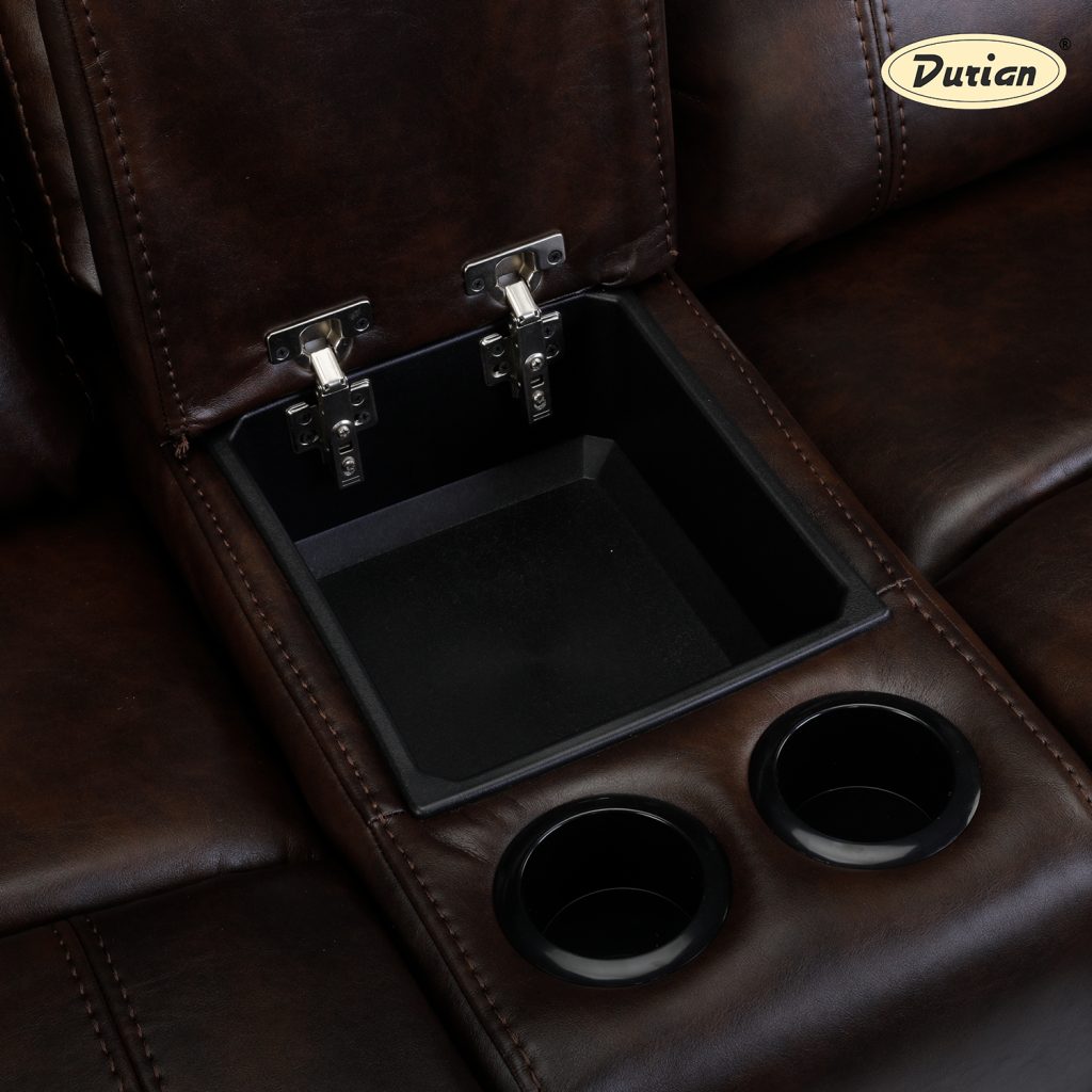 Recliner with In-built storage console